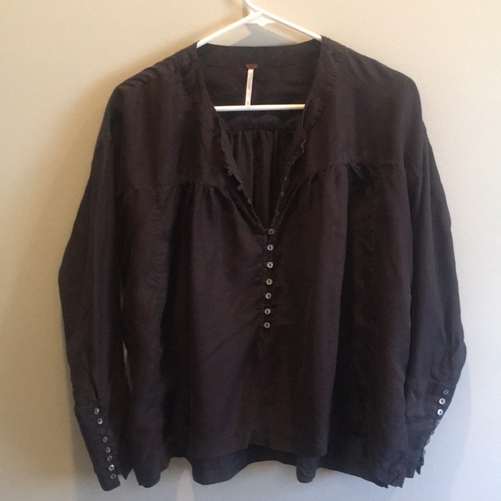 Slate grey/black blouse